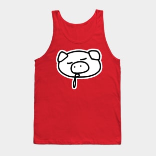 Sleeping Boo the kawaii pig. Tank Top